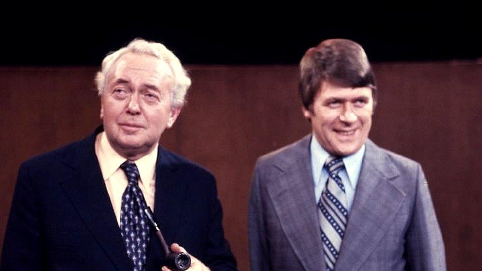 Harold Wilson and Mike Yarwood in 1977