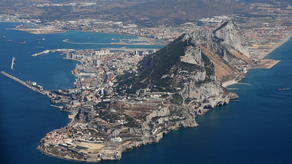 Aerial shot of Gibraltar