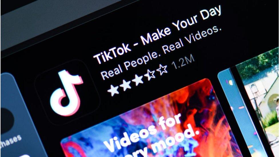 TikTok on a phone