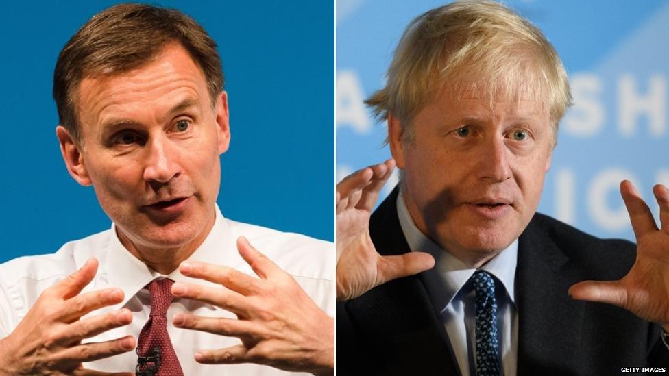 Jeremy Hunt and Boris Johnson