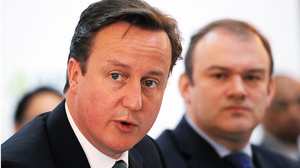 David Cameron with Ed Davey