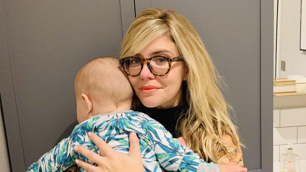 Emma Barnett and baby