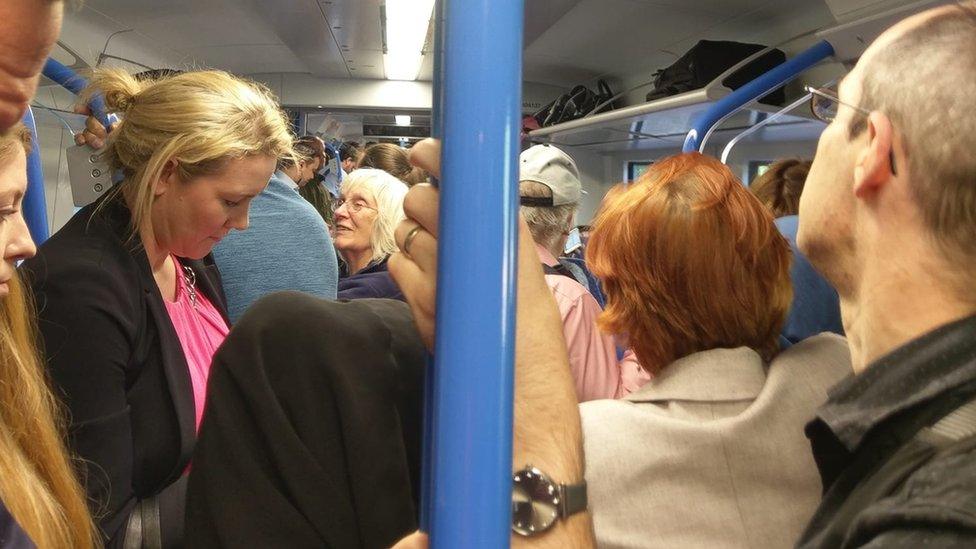 Crowded train