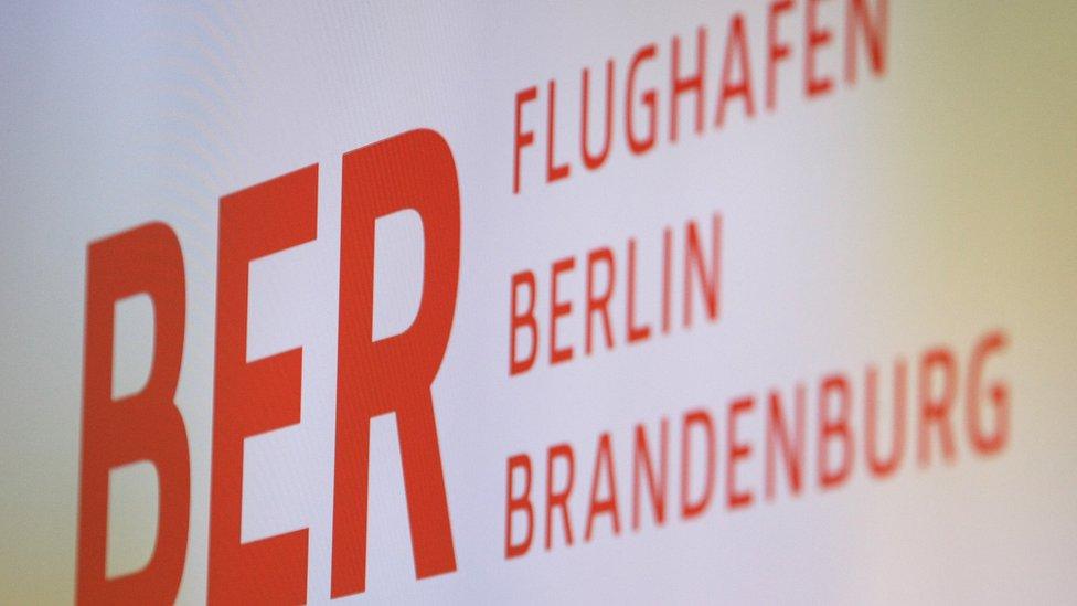 A logo for the new BER Berlin Brandenburg airport (file pic 2013)