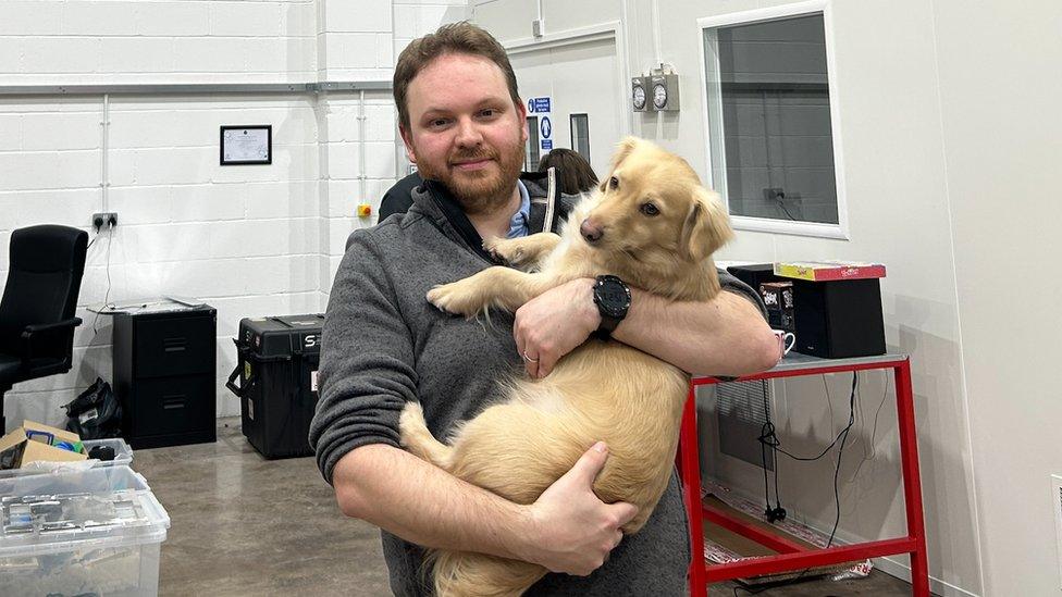 Andrew Bacon, Space Forge Co-Founder and his dog