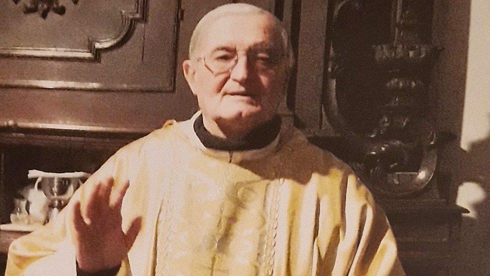 A portrait of Franco Reverberi hangs in one of the churches in San Rafael where he used to work