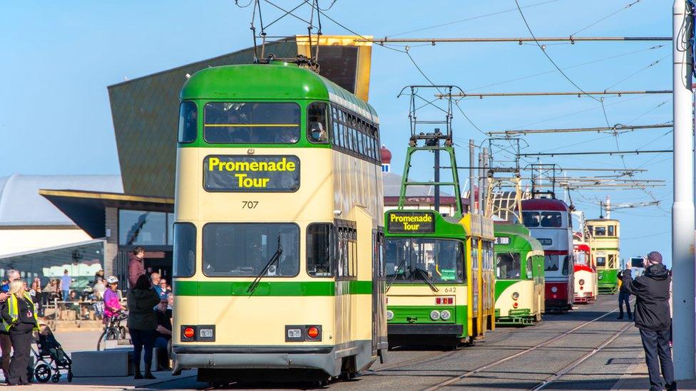 Heritage trams in Blackpool