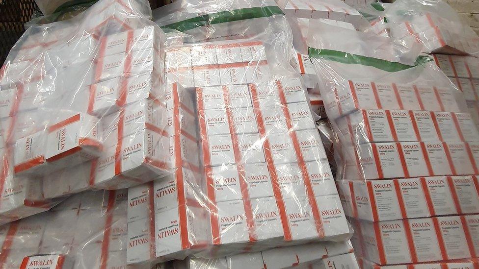 suspected pregabalin tablets seized in Belfast