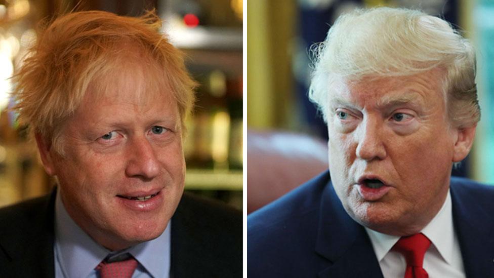 Composite image of Boris Johnson and Donald Trump