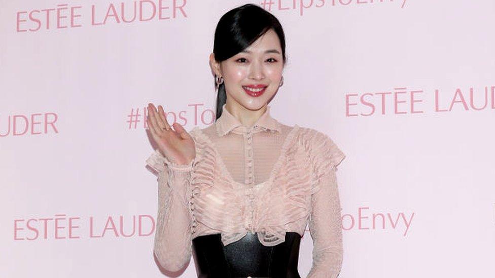 Sulli pictured in February 2019