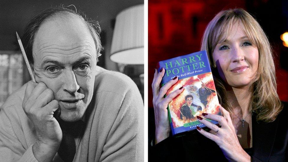 roald-dahl-and-jk-rowling.