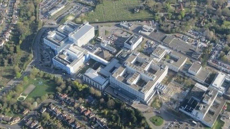 Aerial shot of John Radcliffe Hospital