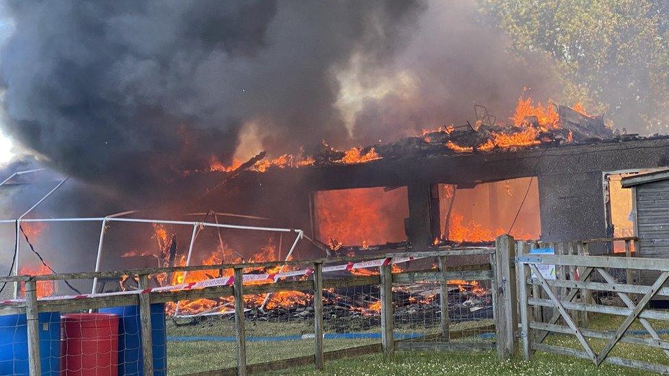 Fire at Bromham Social Centre