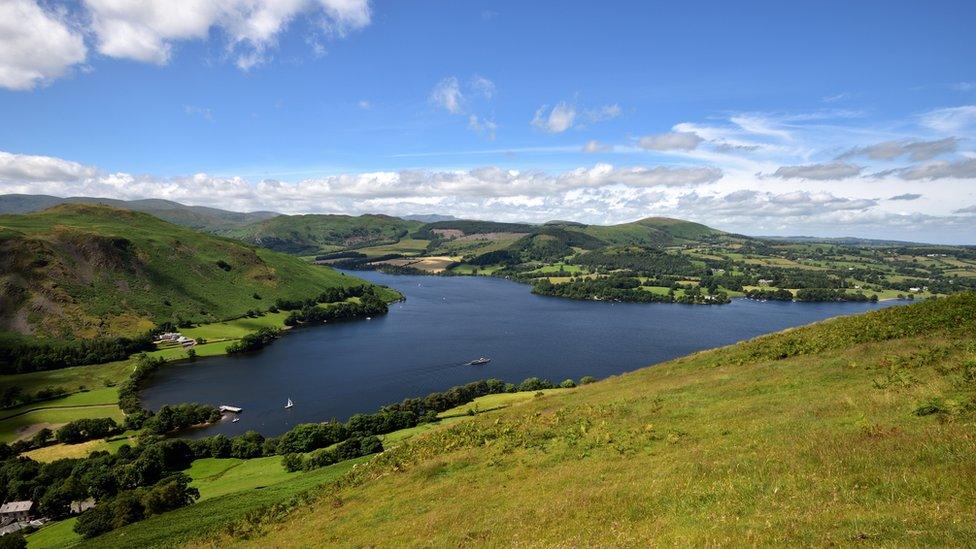 Ullswater and the fells of Howtown