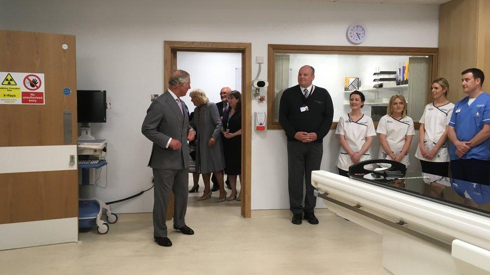 Charles and Camilla met staff during their visit