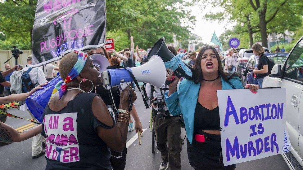 Abortion protestors on both sides