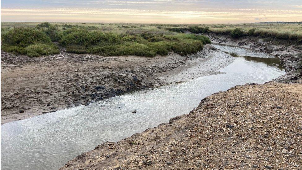 The creek at Stiffkey marshes