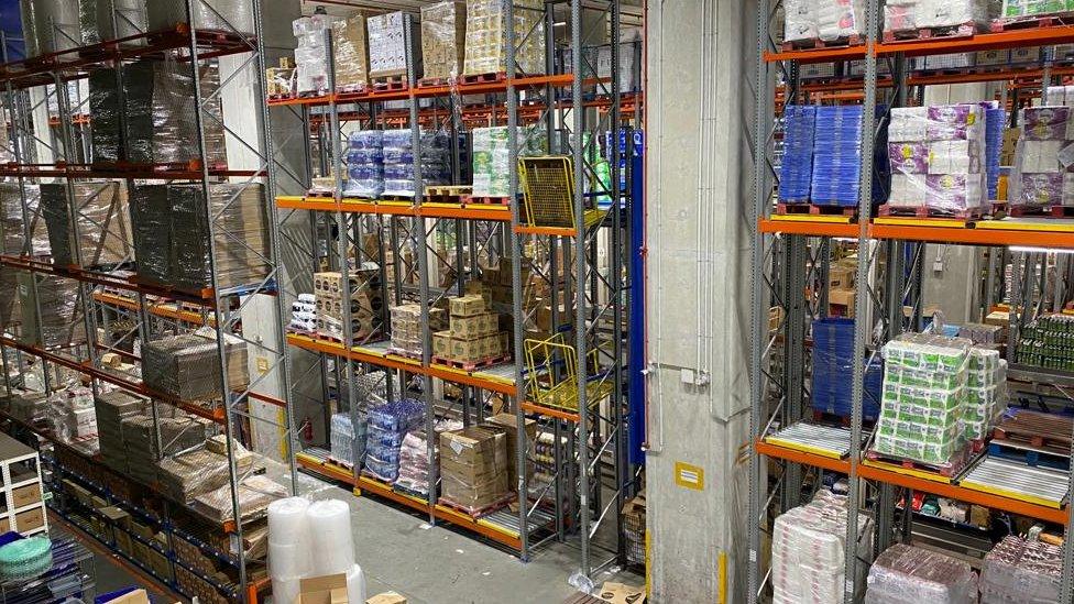 Inside RedMart's warehouse in Singapore.