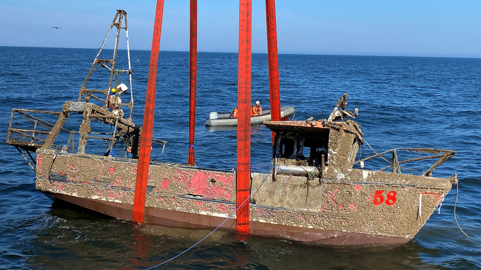 The Nicola Faith being recovered