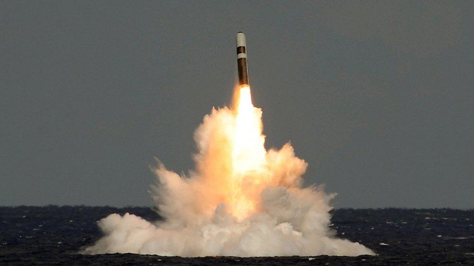 Trident ballistic missile test