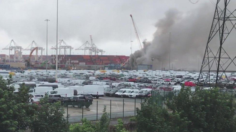 Smoke at Norton Scrapyard