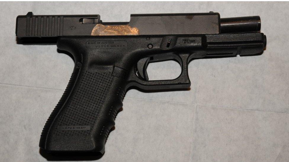 A Glock self-loading pistol