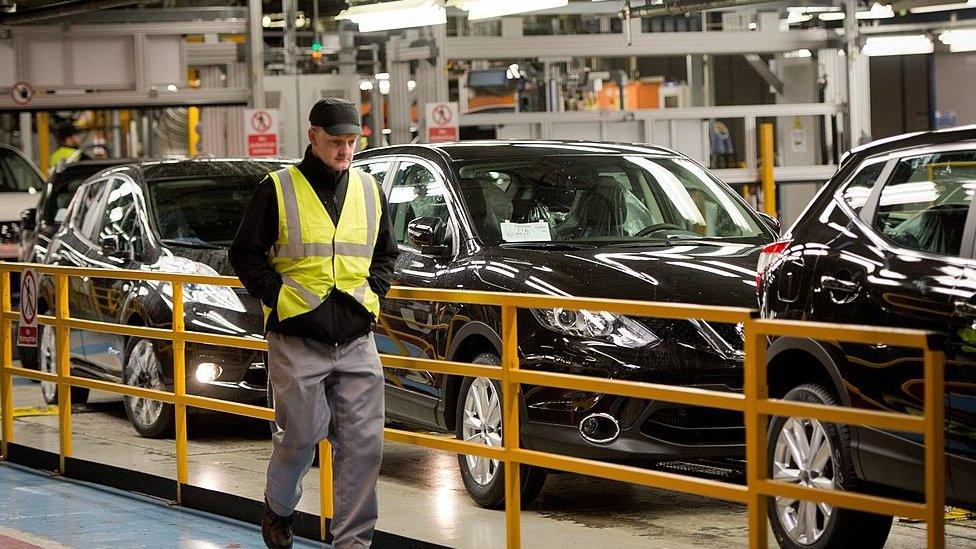 UK worker at Nissan car plant in Sunderland