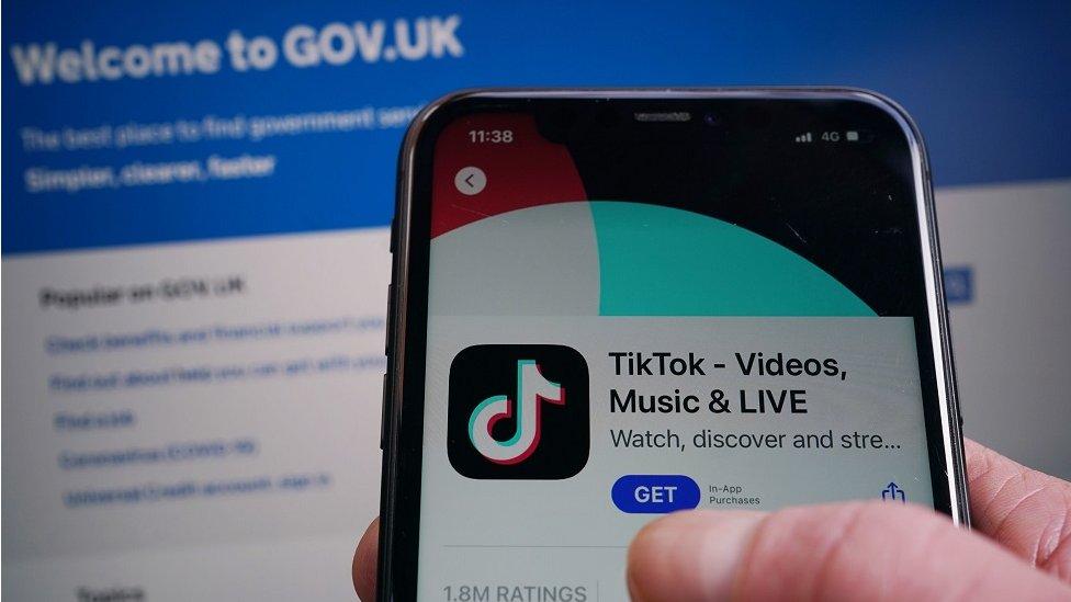 TikTok on a phone