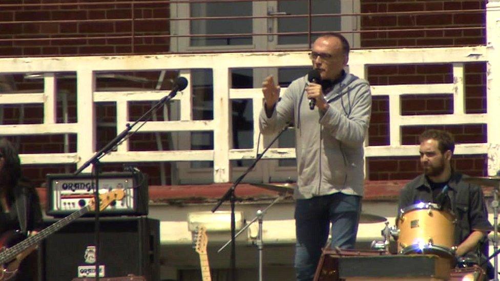 Danny Boyle on Gorleston beach