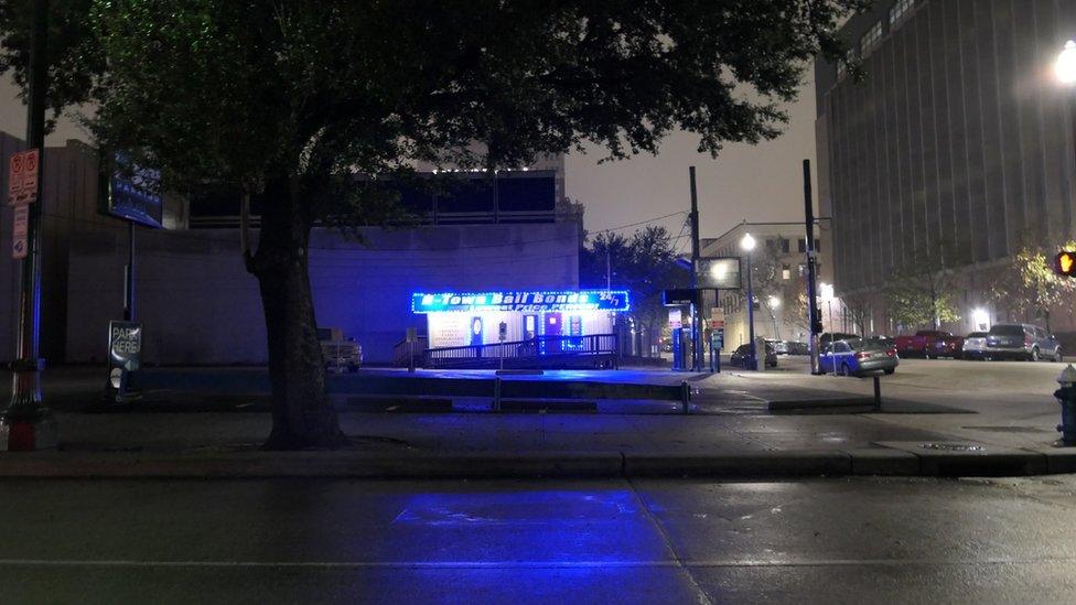 Cash bonds sold directly across the street from a courthouse in Texas