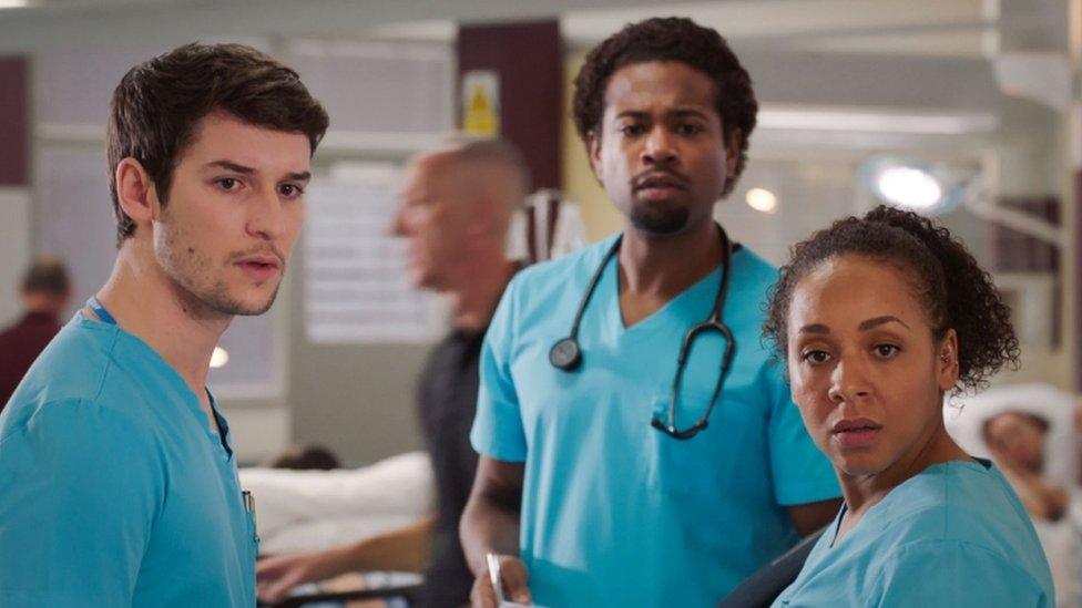 Cast from BBC medical drama Holby City