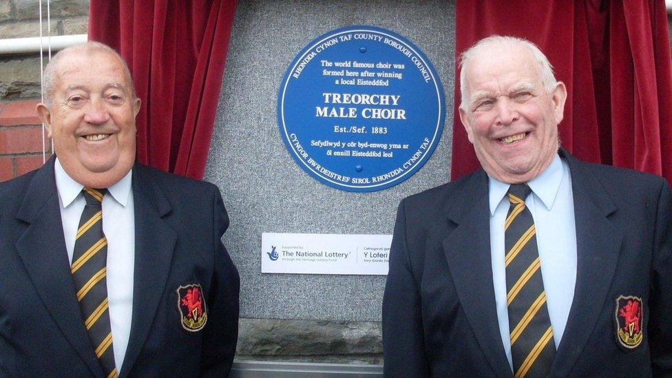 Islwyn Morgan (left) and Norman Martin