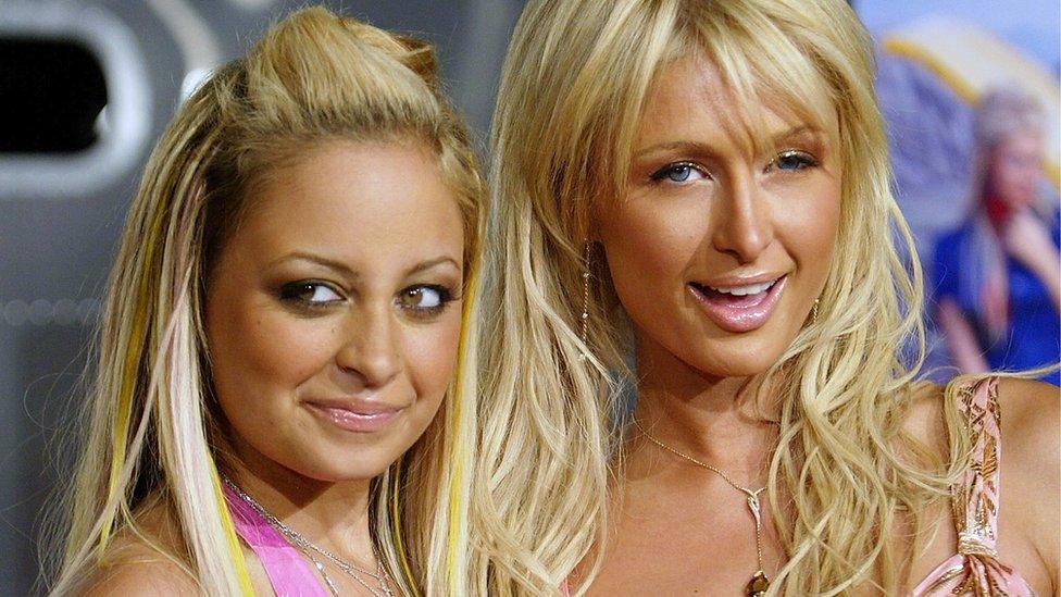 Nicole Richie and Paris Hilton at Simple Life event in 2004