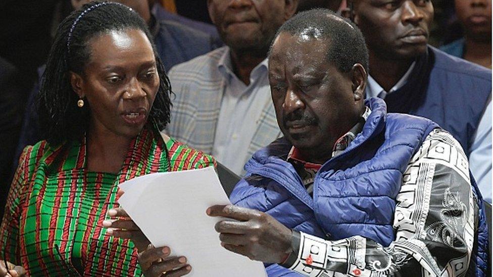 Raila Odinga and Martha Karua