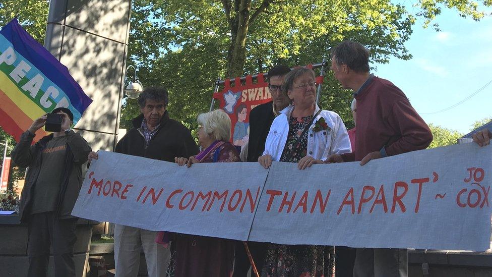 Vigil in Swansea