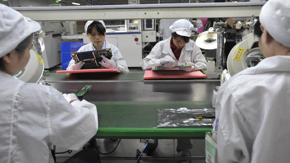 Chinese factory workers