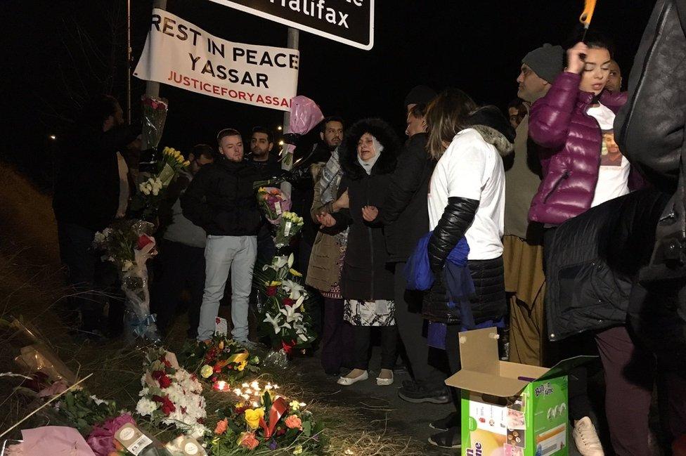 Mr Yaqub's parents attended the vigil