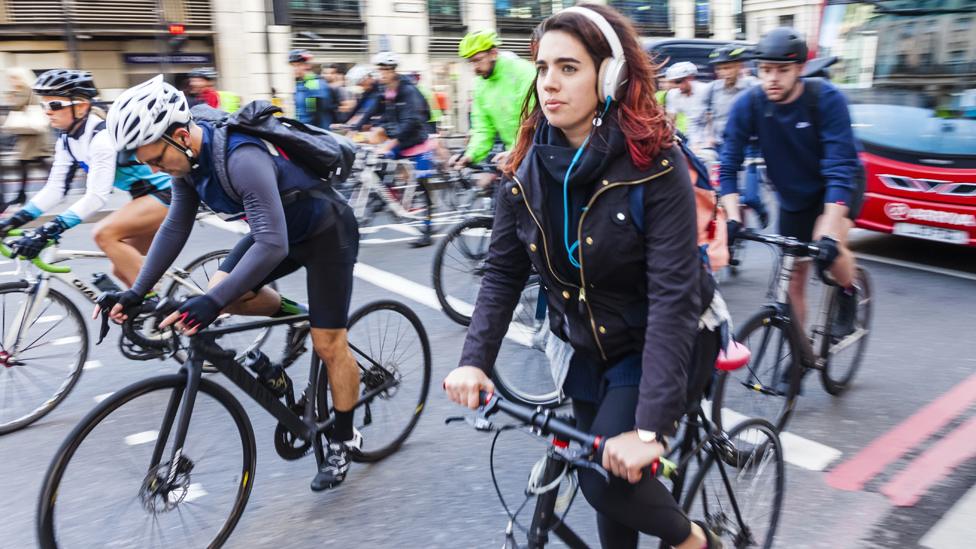 Cyclists in London