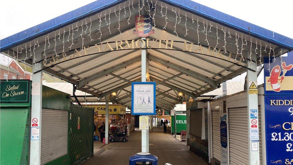 Great Yarmouth market entrance