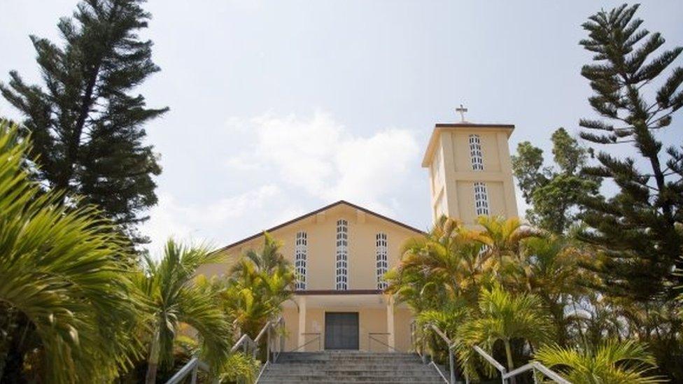 The church of St Rock where one of the kidnapped priests lives and works is seen in Port-au-Prince, Haiti April 12, 2021