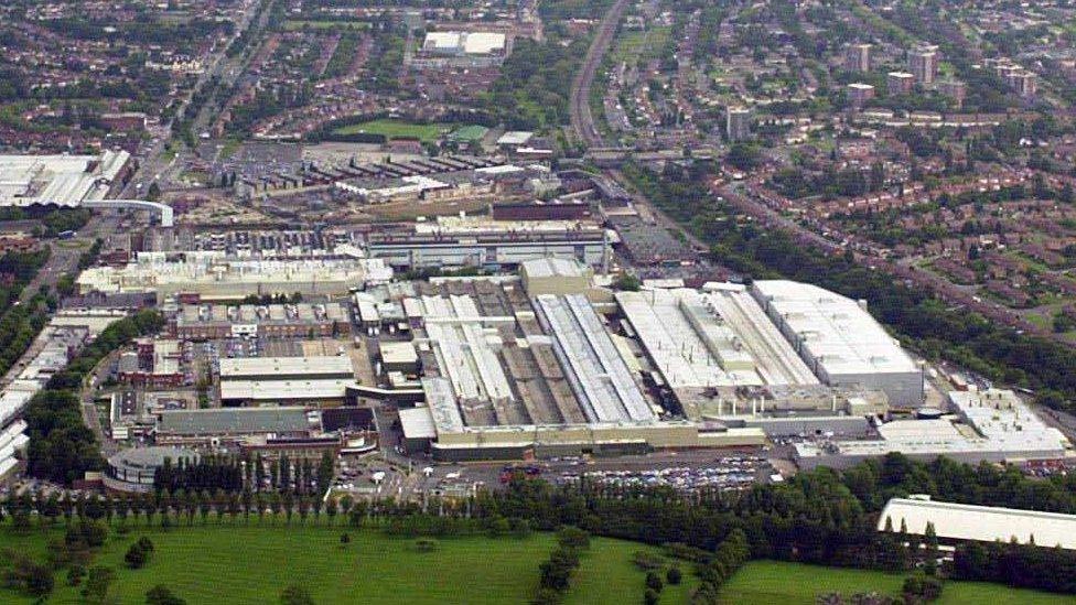 The giant Longbridge car plant in Birmingham