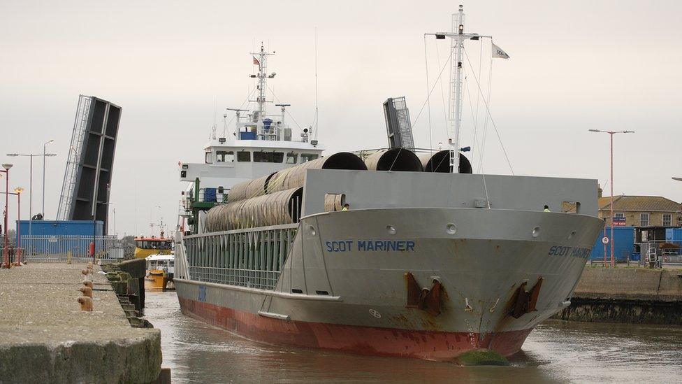 Pipes on a ship