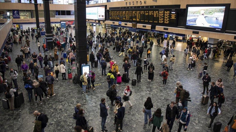 Main passenger concourse at London Euston station