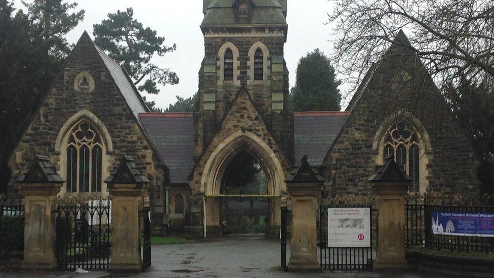 Wrexham Cemetery entrance