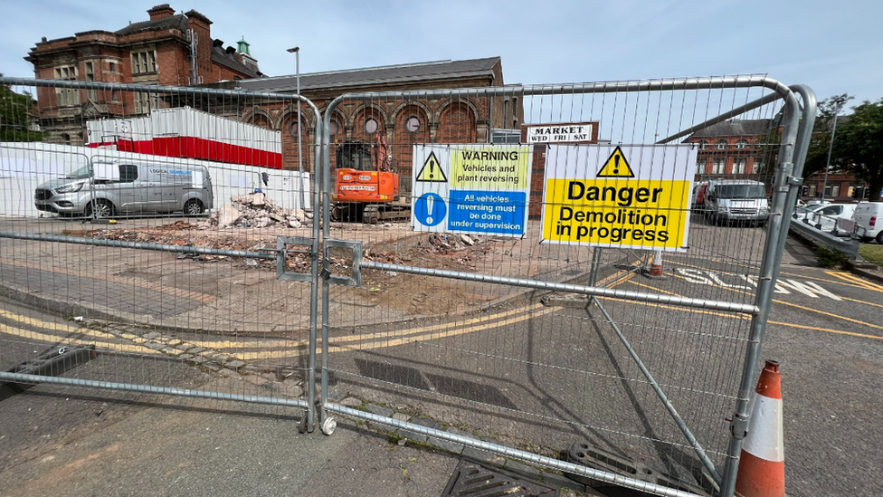 Demolished toilets