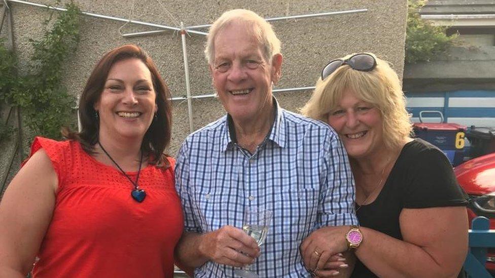 Bob Cuthbertson with his daughters Victoria and Zandra