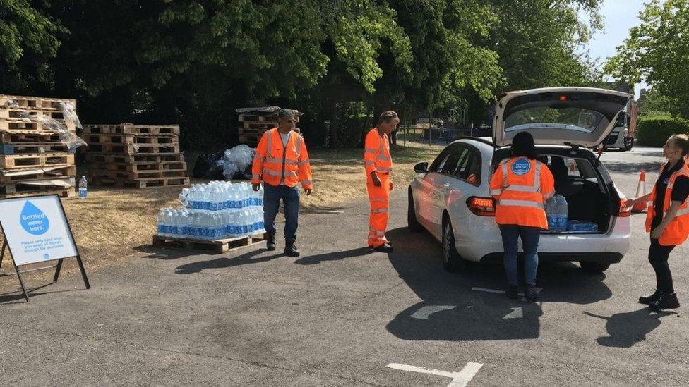 Bottled water station