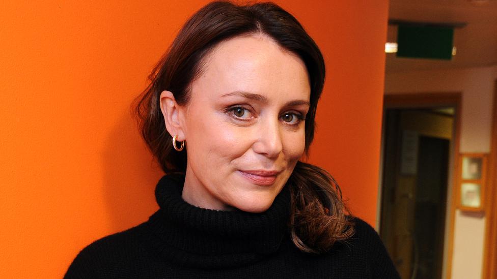 Keeley Hawes at BBC Radio 2's studios in London