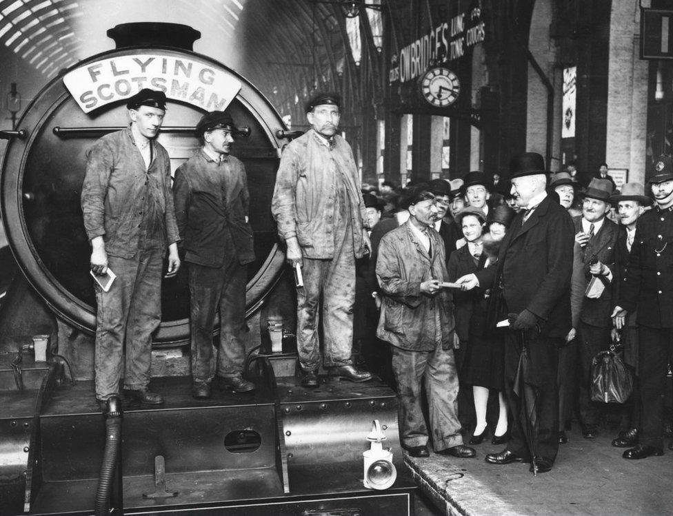 Flying Scotsman at King's Cross railway station in London, May 1928