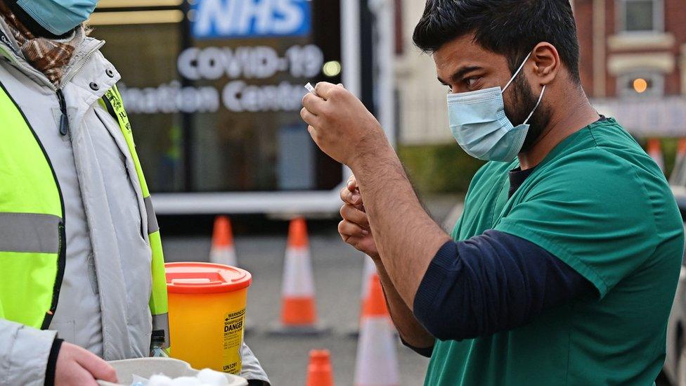 Photo of vaccine rollout in the UK